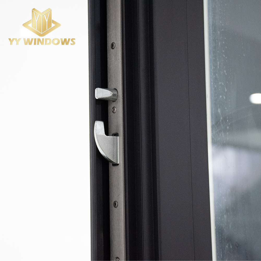 YY Windows  High Quality Aluminium Double Tempered Glass Energy Efficient Casement Door