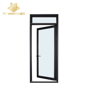 YY Windows  High Quality Aluminium Double Tempered Glass Energy Efficient Casement Door