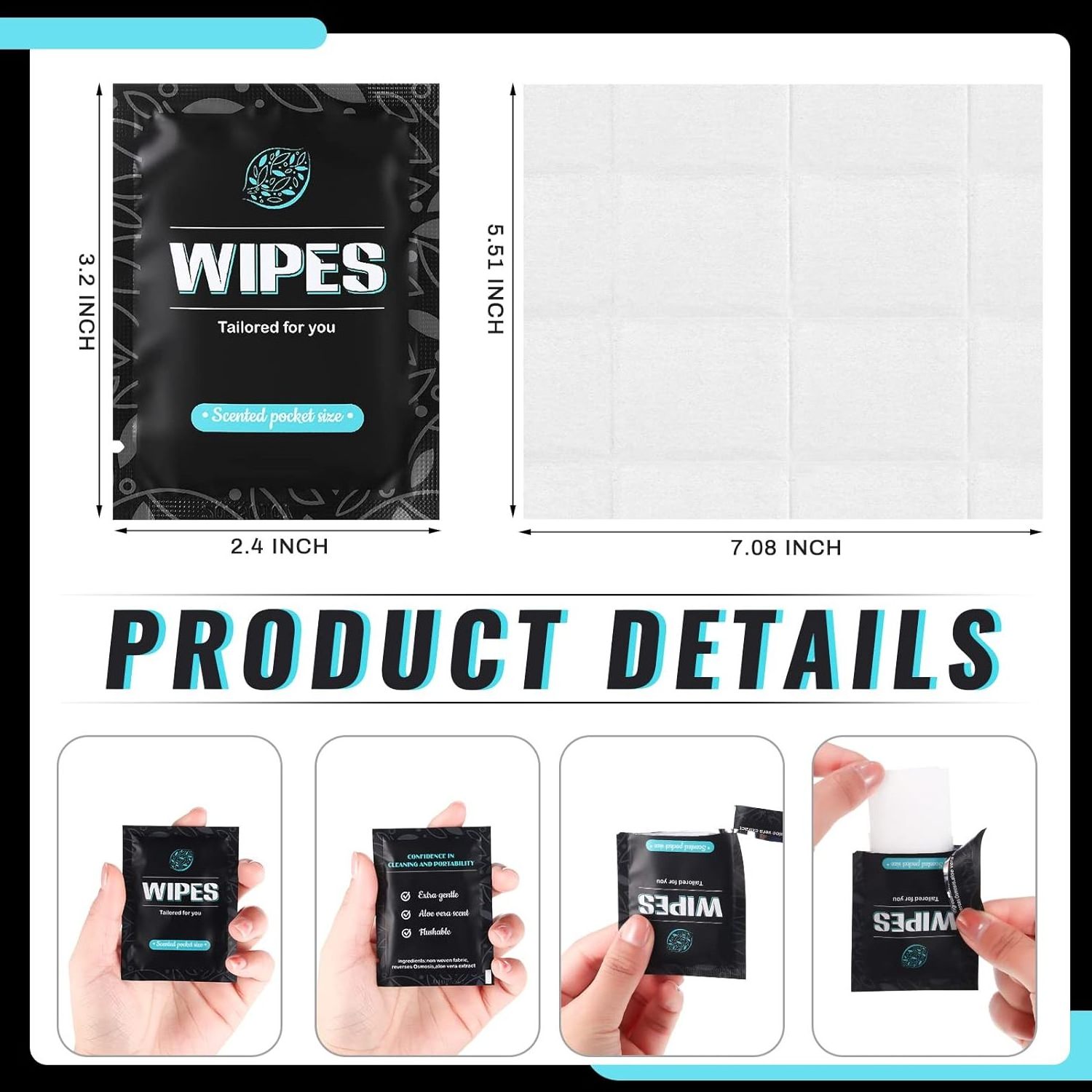 Factory Wholesale Single Individual Pack Cleaning Wipes Individual Wrapped Biodegradable Wet Tissue Disposable Wet Wipes