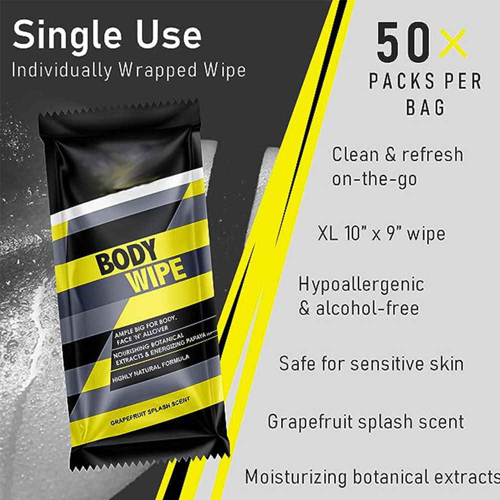 Disposable Deodorizing Body Wipes individual Extra Large Wipes Perfect For Gym Outdoor ActivitiesTo Refresh And Remove t Dirt