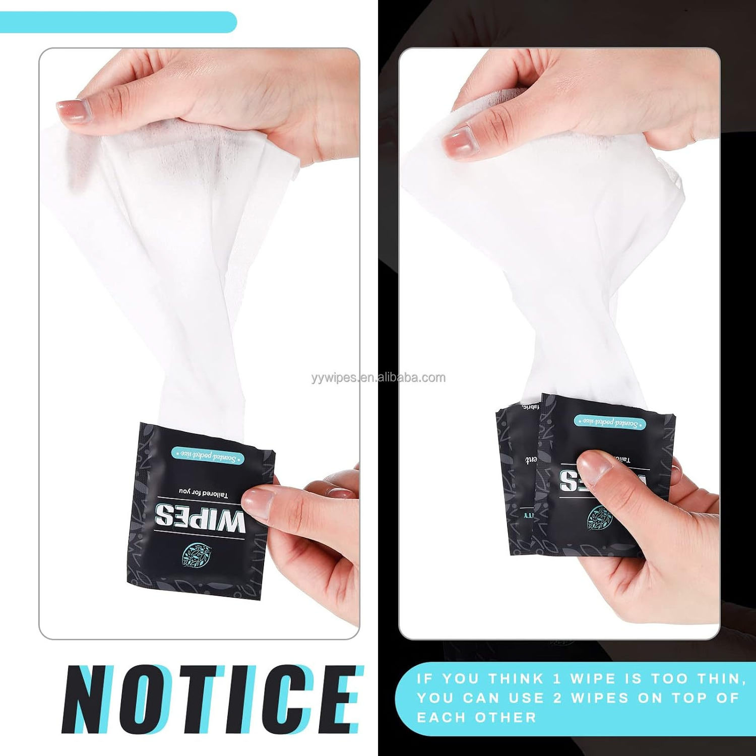 Factory Wholesale Single Individual Pack Cleaning Wipes Individual Wrapped Biodegradable Wet Tissue Disposable Wet Wipes