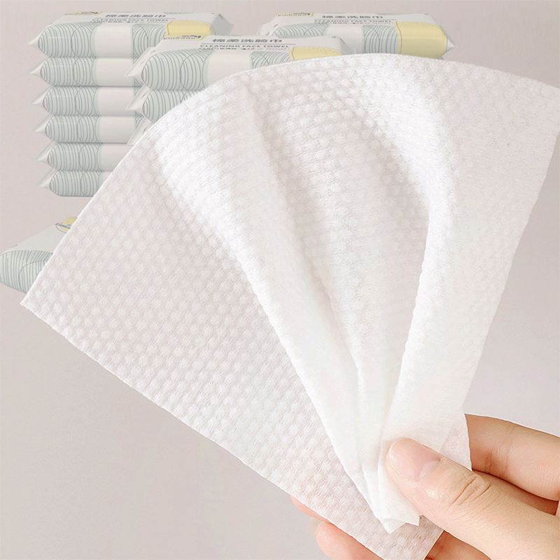 Face Clean Towels Disposable Biodegradable Facial Wash Cloth for Sensitive Skin Deeply Cleansing Disposable Face Towel Cotton