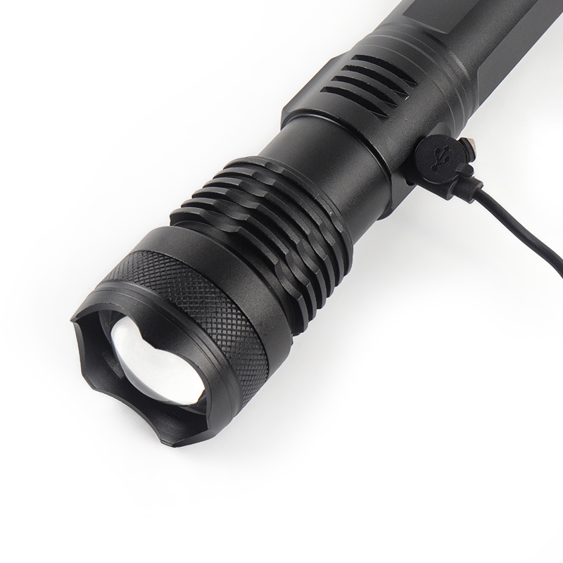 Aluminum Alloy Zoomable Tactical Laser Strobe Flashlight Lep White Laser Beam LED Torches IP44 Industrial Laser Strobe Beams