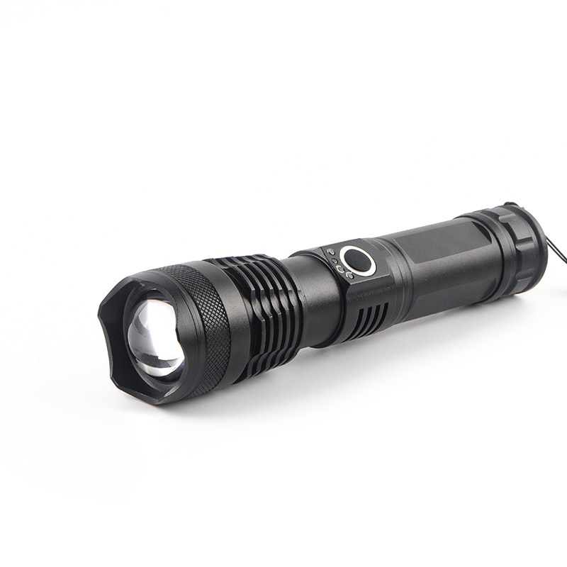 Aluminum Alloy Zoomable Tactical Laser Strobe Flashlight Lep White Laser Beam LED Torches IP44 Industrial Laser Strobe Beams