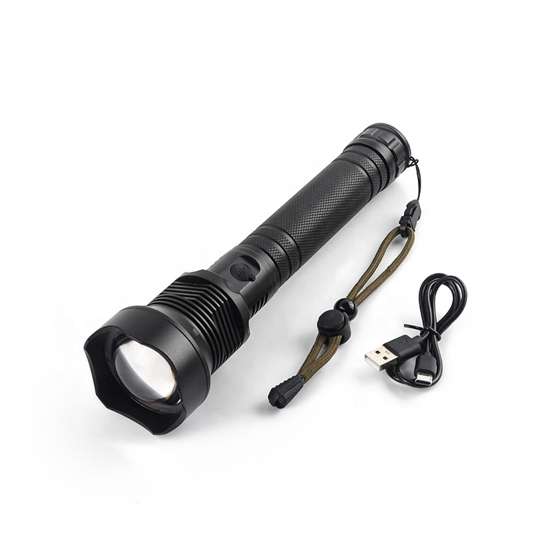 New P90 strong torch 26650  lithium battery Micro-USB charging outdoor strong flash light tactical camping torch flashlight