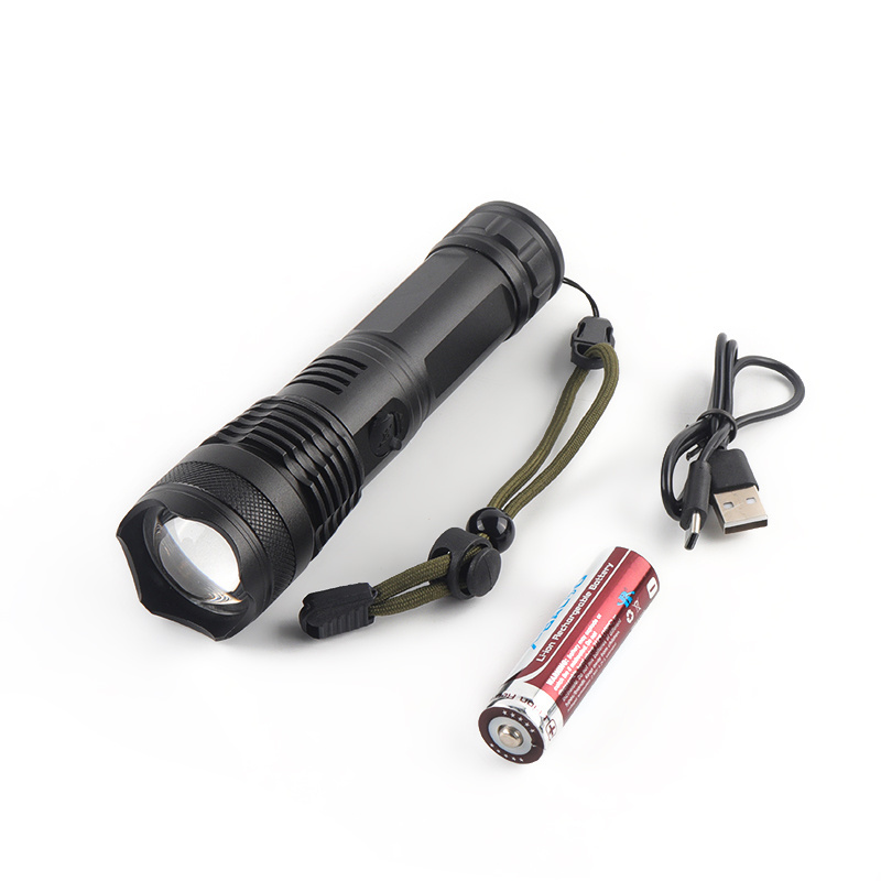 Aluminum Alloy Zoomable Tactical Laser Strobe Flashlight Lep White Laser Beam LED Torches IP44 Industrial Laser Strobe Beams