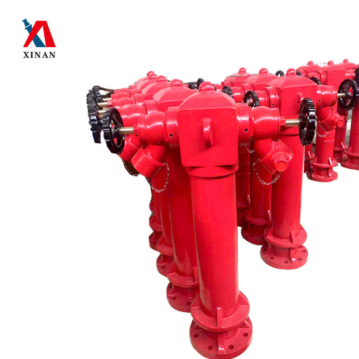 Attractive price new type 4 wet pillar fire hydrant 2way DN100 ball valves