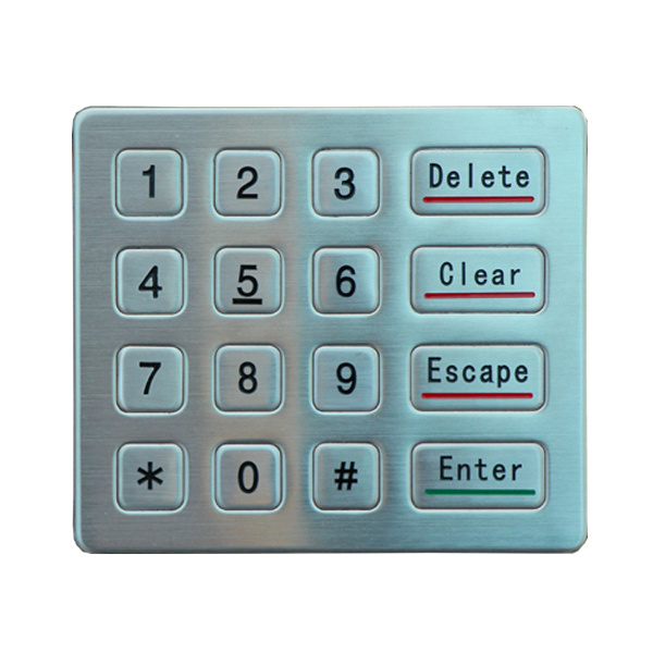 4x4 16 keys outdoor digital keypad wireless garage door opener stainless steel keypad