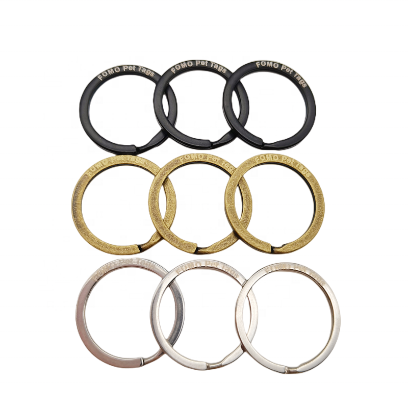 1 Inch Stainless Steel Split Key Rings Metal Keychain Rings Sliver Split Keyrings Flat Ring Bulk for Keychain and Crafts