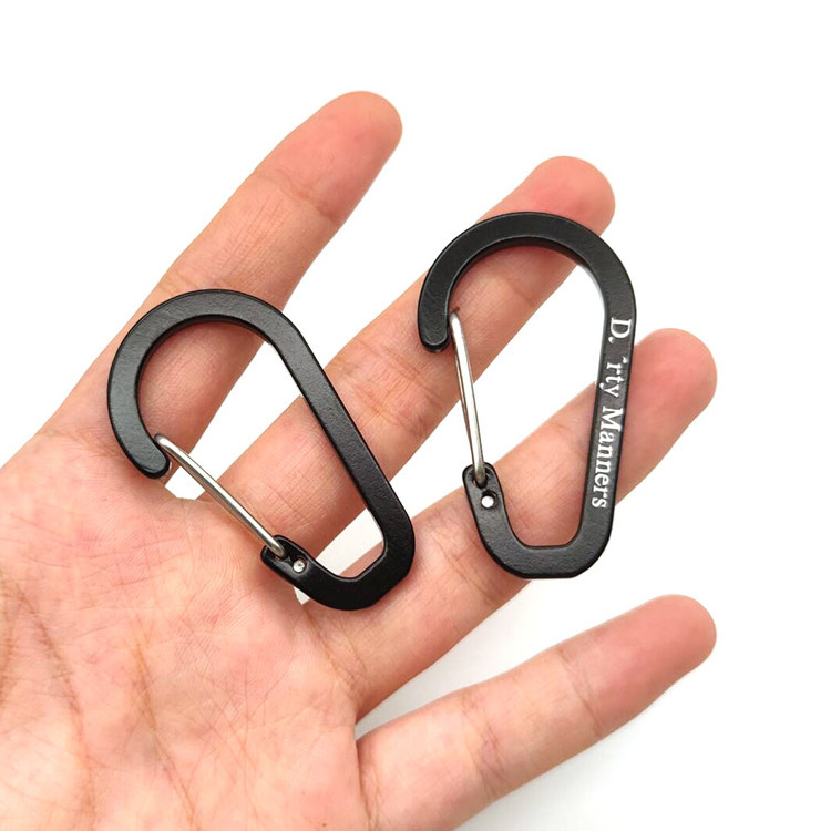 YYX Wholesale Custom Mini Small Safety Snap Hook Clip Keychain Locking Aluminum Hook Carabiner