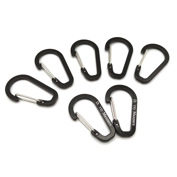 YYX Wholesale Custom Mini Small Safety Snap Hook Clip Keychain Locking Aluminum Hook Carabiner