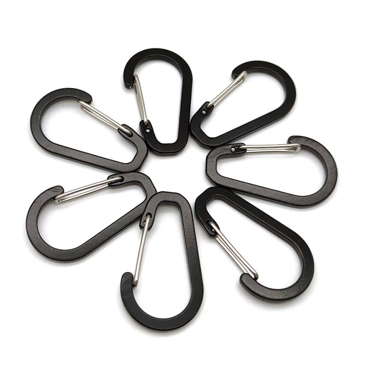 YYX Wholesale Custom Mini Small Safety Snap Hook Clip Keychain Locking Aluminum Hook Carabiner