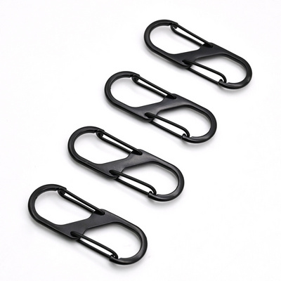 S Shape Stainless Steel Carabiner Keychain Clips Outdoor Camping Climbing Snap Clip Lock Buckle Hook