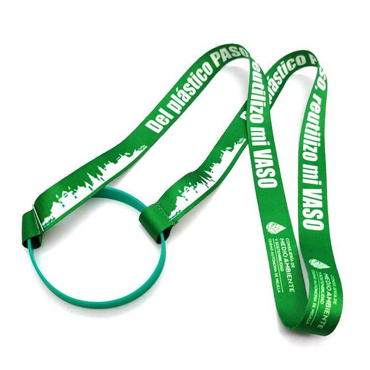 YYX Wholesale Custom Printing Water Bottle Holder Neck Lanyard Strap for Cup Reusable Cup Holder Lanyard