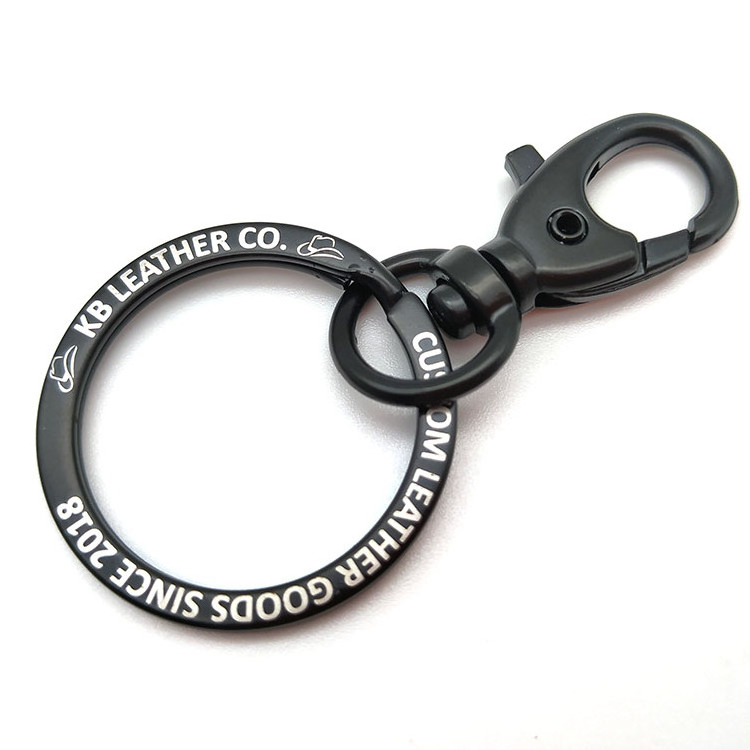 Custom Metal Key Chain Loop Hook Lobster Keychain Metal Hook And Loop Strap Metal Rings