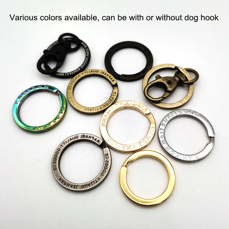 Custom Metal Key Chain Loop Hook Lobster Keychain Metal Hook And Loop Strap Metal Rings