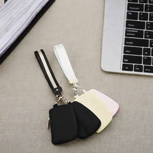 High Quality Purse Key Chain Custom Coin Bag Purse Keychain Anti-Lost Wallet with Wrist Strap Kids