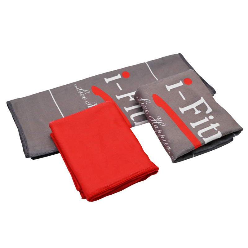 YYX Custom Towel Microfiber Quick Dry Cleaning Cloth Towel Printed Emboss Logo Fabric Microfiber Towel For Gym