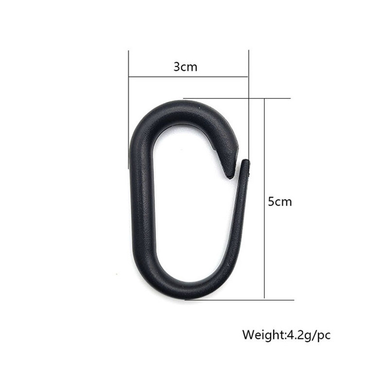 YYX Stock Tactical Open Gate Clip Snap Hooks for Outdoor Backpack Plastic Hanging Buckle Carabiner