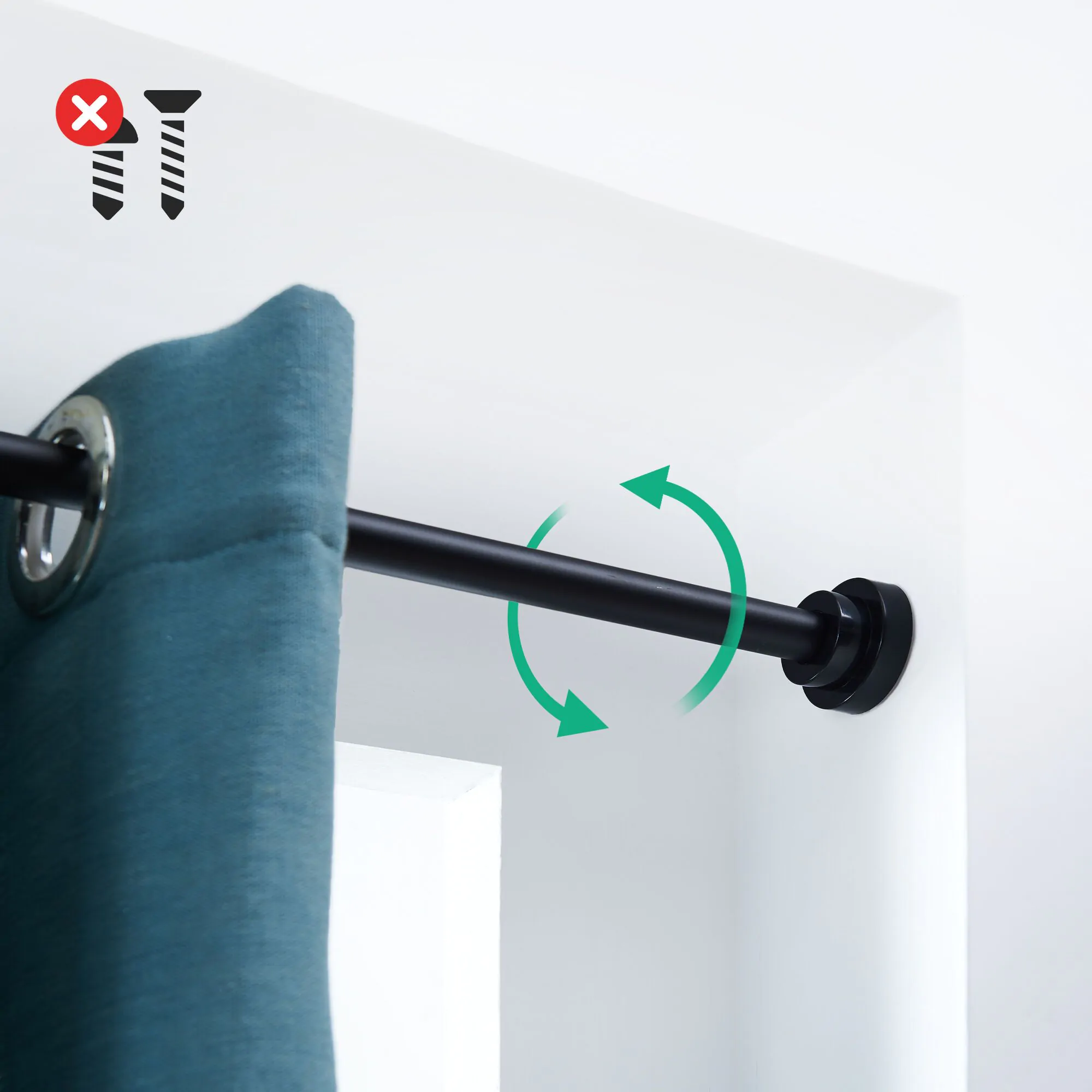 multifunction adjustable curtain rod tension shower curtain pole metal telescopic black extendable curtain rod