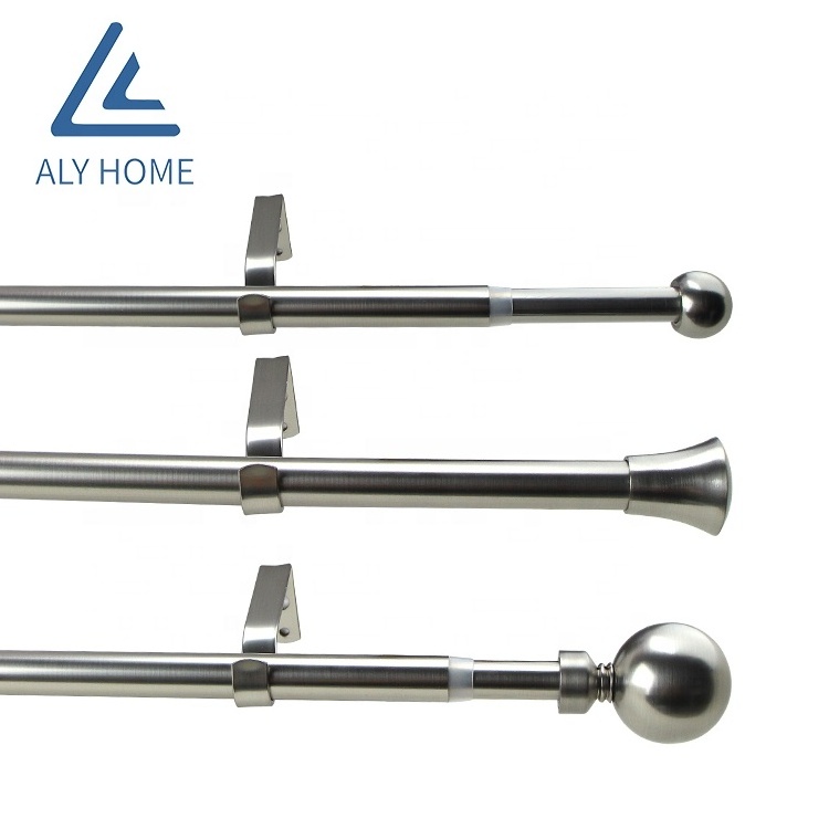 High quality living room curtain rod stainless steel telescopic curtain rod