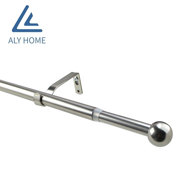 High quality living room curtain rod stainless steel telescopic curtain rod