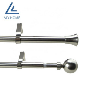 High quality living room curtain rod stainless steel telescopic curtain rod