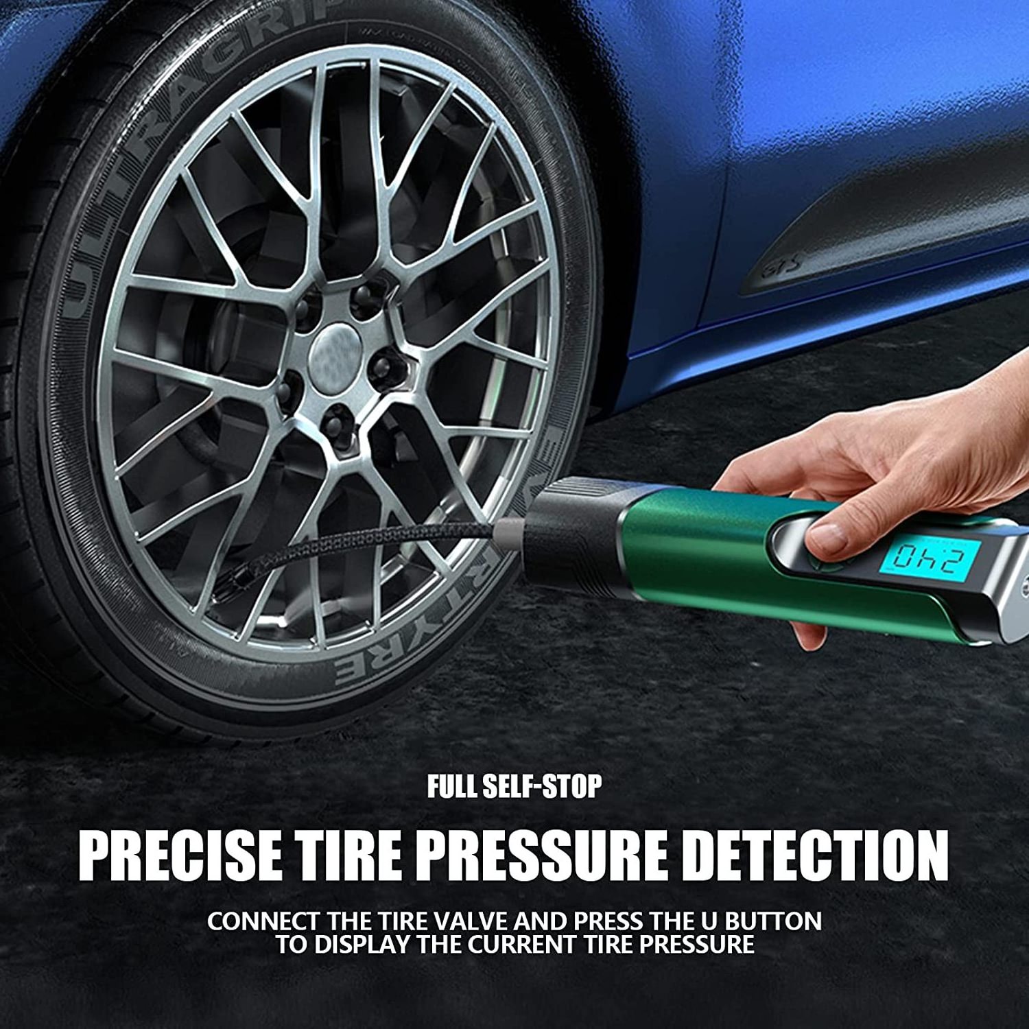 High Quality Rechargeable Cordless Intelligent Digital Car Tire Air Inflator Air Hawk Pro Automatic Cordless Tire Inflator