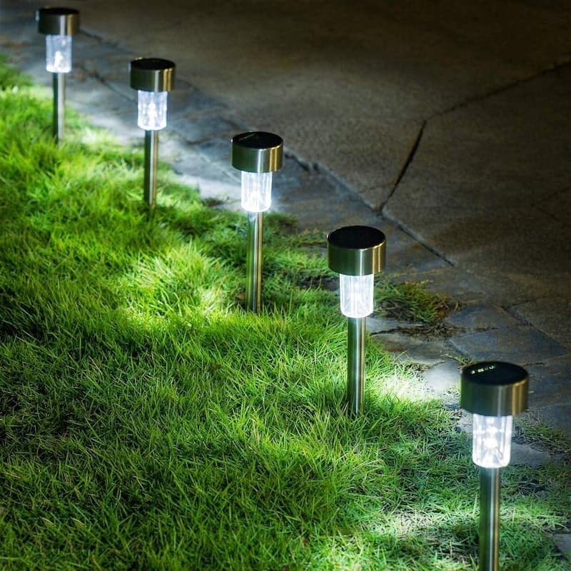 Modern Outdoor Led Solar Bollard Light Courtyard Decoration Waterproof Path Landscape Garden Solar Lawn Light