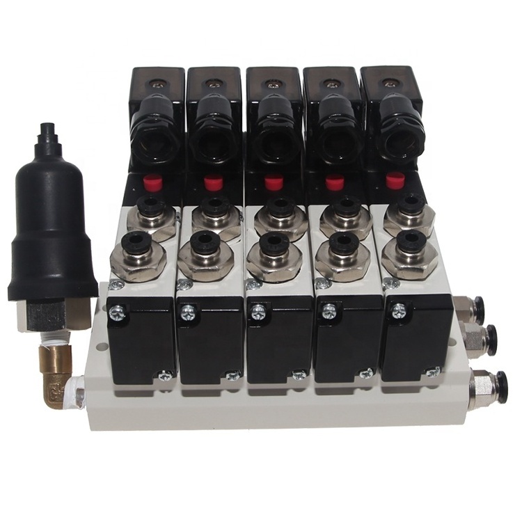 Authentic Airtac Solenoid Valve 4V210-08 DC24V assembled on manifold 4V210-008 Valve island with pressure switch install service