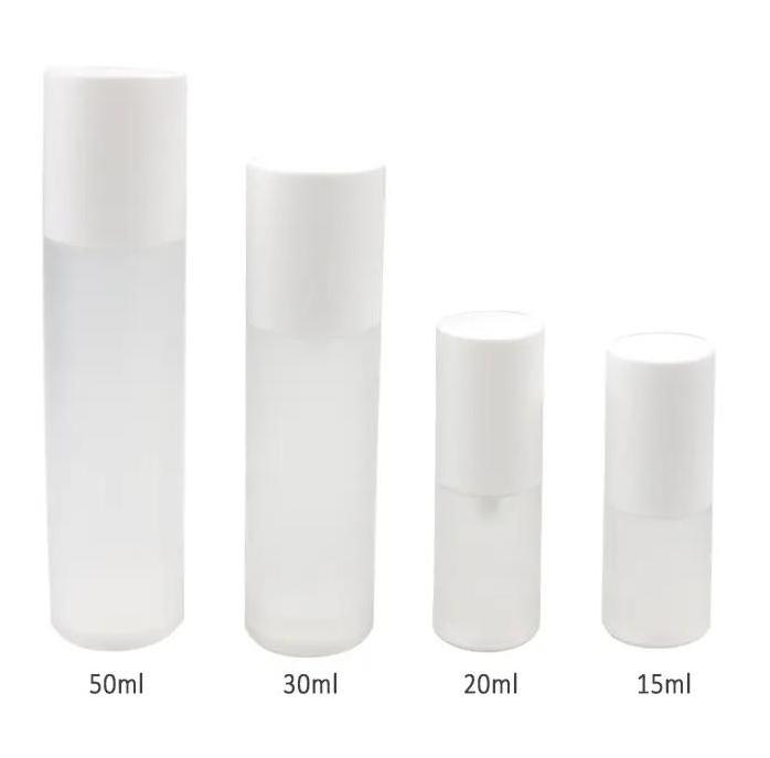 15ml 20ml 30ml 50ml Transparent white cosmetic vacuum airless pump bottle