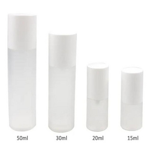 15ml 20ml 30ml 50ml Transparent white cosmetic vacuum airless pump bottle