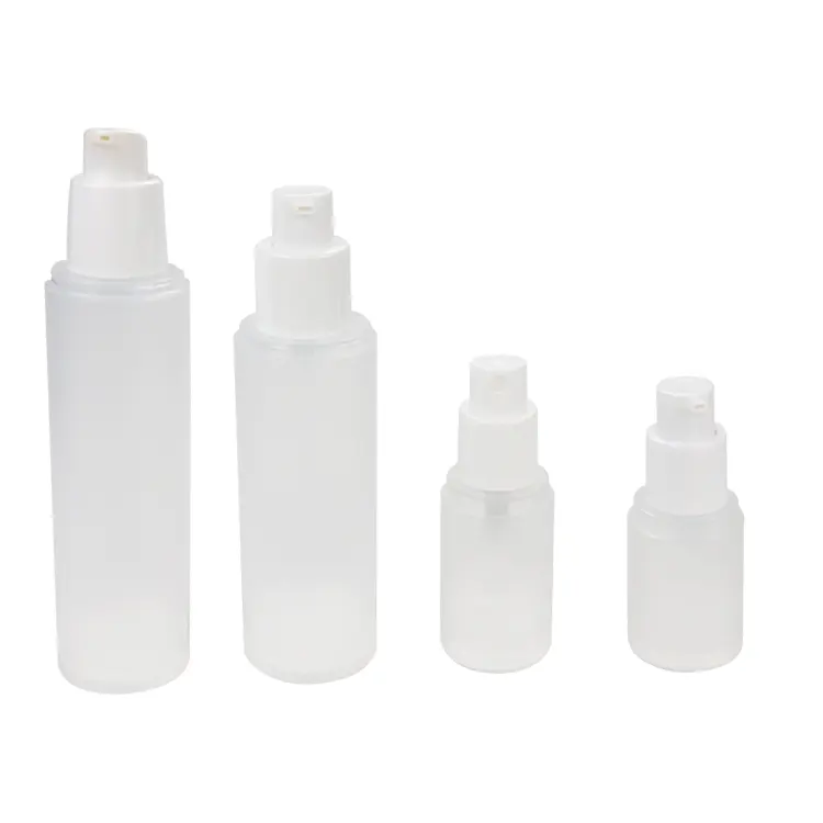 15ml 20ml 30ml 50ml Transparent white cosmetic vacuum airless pump bottle