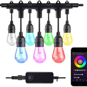 Smart Outdoor Patio Light RGB Color & White LED Lights Works with Alexa/Google Assistant App Controlled Light String Outdoor