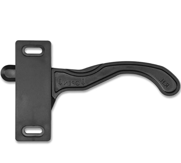 Black Right Hand RV Screen Door Latch for RV, Camper, Trailer, Motor Home