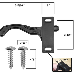 Screen Door Latch For RV/Camper/Trailer Black Right Hand Screen Door Latches