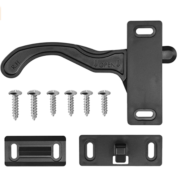 Screen Door Latch For RV/Camper/Trailer Black Right Hand Screen Door Latches