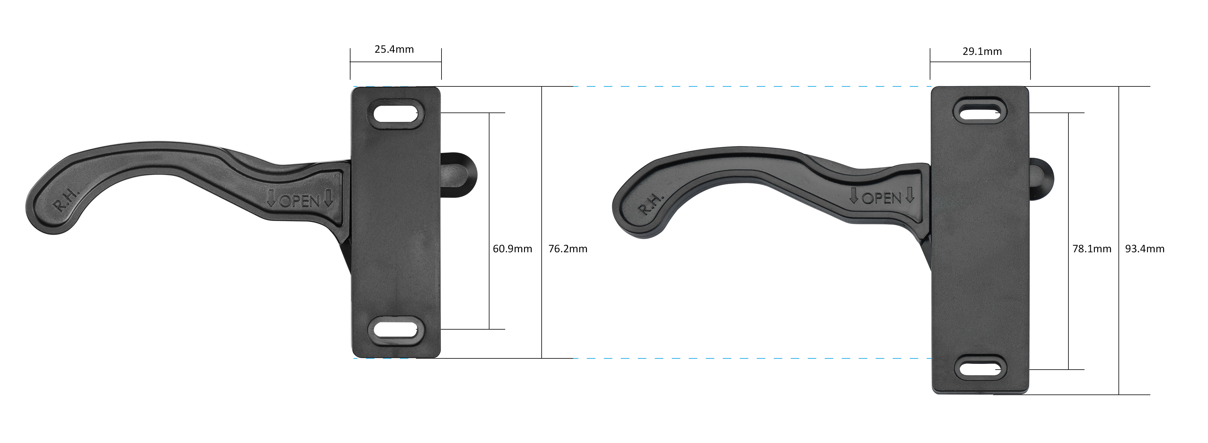 RV Screen Door Latch Handle Kit Right Hand Screen Doors for Camper Travel Trailer Motorhome