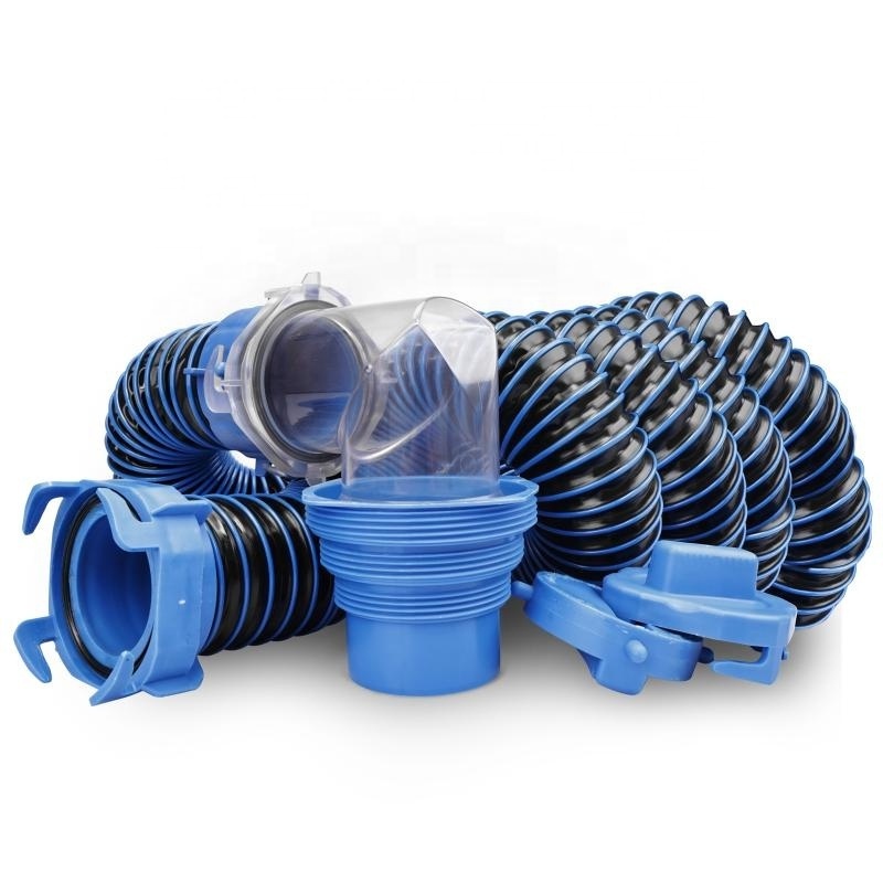 10-15-20 Foot RV Extension Sewer Hose Kit Heavy Duty, Include Hose Adapter, Drip Lid