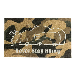 RV Travel Theme Mat PVC Silk Wire Enclosure Mat 45*75cm Floor Mats