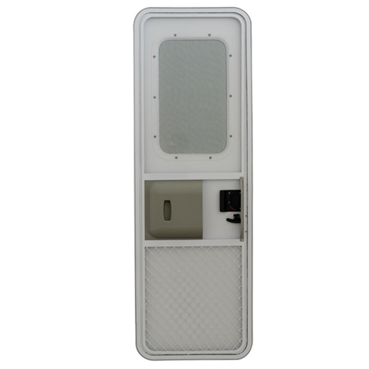 Double Point Lock RV Door with Double Glazing Acrylic Glass RV Screen Door Camper Accessories