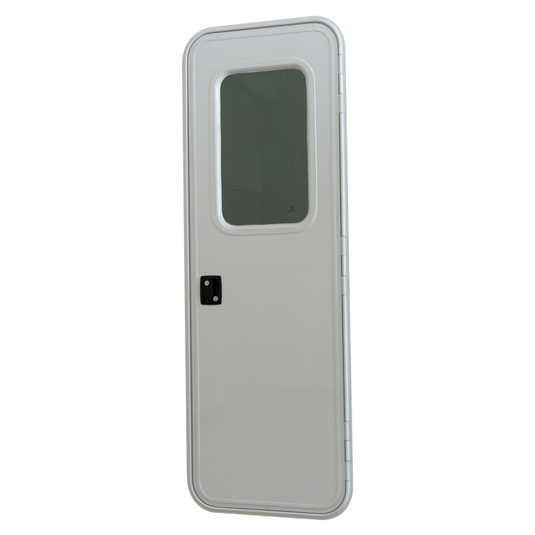 Double Point Lock RV Door with Double Glazing Acrylic Glass RV Screen Door Camper Accessories