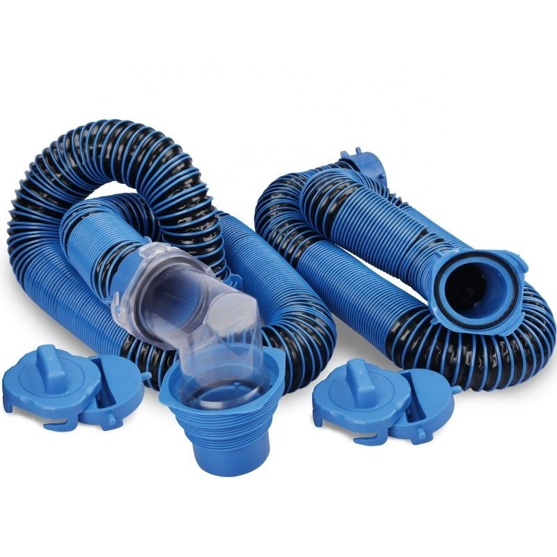 10-15-20 Foot RV Extension Sewer Hose Kit Heavy Duty, Include Hose Adapter, Drip Lid