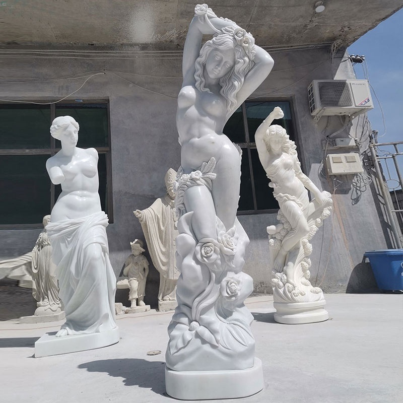 Factory wholesale white marble nude lady statue the three Graces by Canova  Nude Women Statue