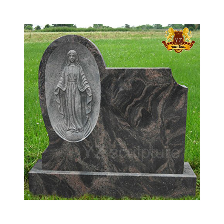 Wholesale Cemetery  Headstones And Monuments Prices Black Marble Granite The Virgin Mary Headstones