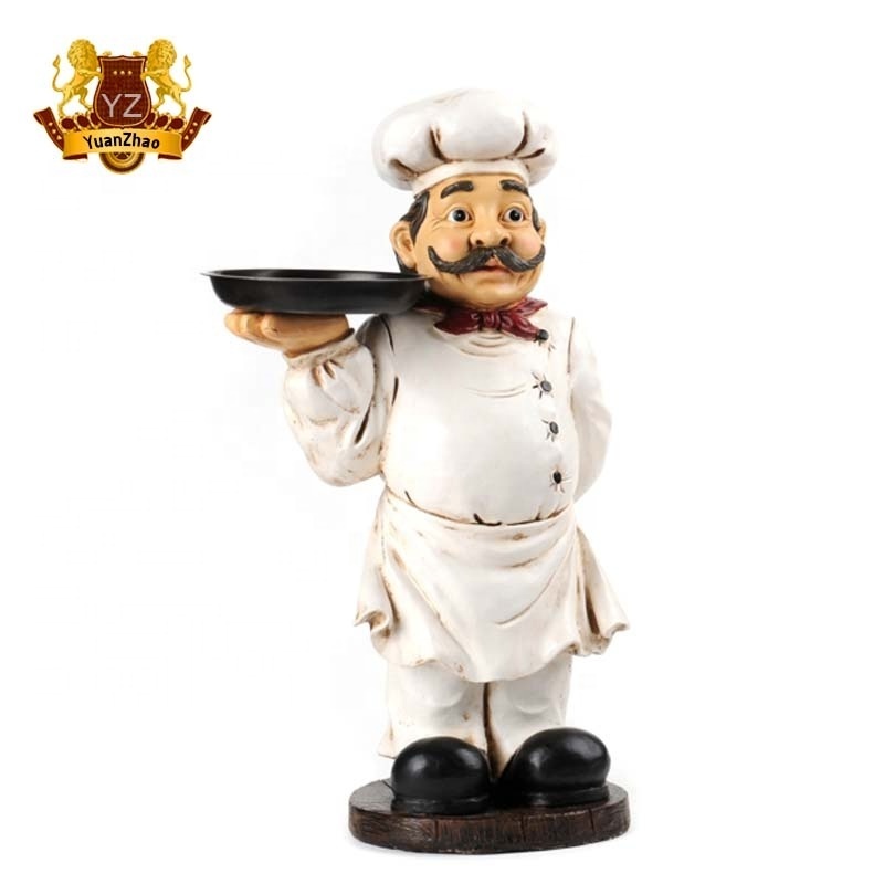 2024 hot sale life size restaurant resin statue fiberglass cook statue