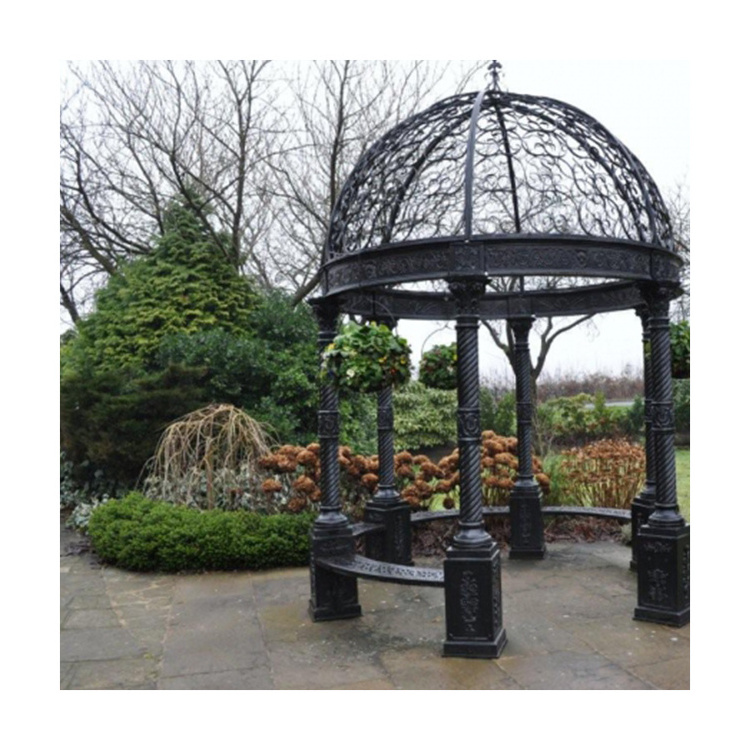 Modern Outdoor Garden Used Large European Style Luxury Cast Iron Gazebo For Wedding Decoration