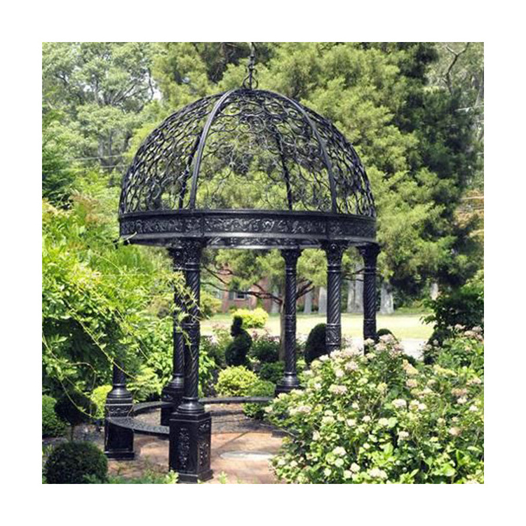 Modern Outdoor Garden Used Large European Style Luxury Cast Iron Gazebo For Wedding Decoration