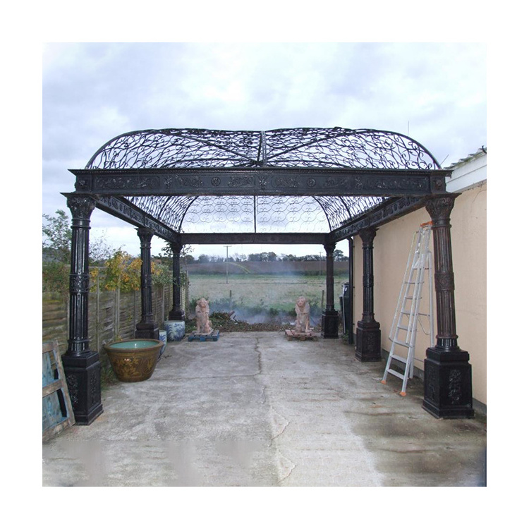 Modern Outdoor Garden Used Large European Style Luxury Cast Iron Gazebo For Wedding Decoration