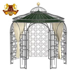 Large Size Wrought Iron Dome Gazebo Garden Decoration  Metal Pavilion Outdoor Garden Decoration Iron Gazebo